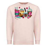 Pale Pink hairstylist coffee cups Premium Sweatshirt - Zillion Design Studio