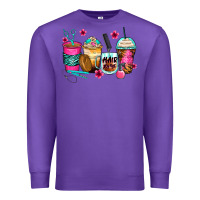 Purple hairstylist coffee cups Premium Sweatshirt - Zillion Design Studio