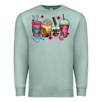 Seafoam hairstylist coffee cups Premium Sweatshirt - Zillion Design Studio