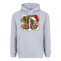 Heather Grey army christmas Heavyweight Hoodie - Zillion Design Studio