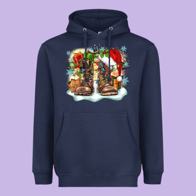 Army Christmas Heavyweight Hoodie Designed By Zillion Design Studio