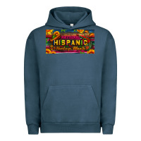 Pigment Midnight Navy national hispanic heritage month license plate Urban Hoodie - BundleAndBundleShop