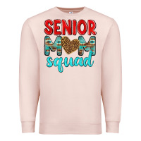 Pale Pink senior mom squad Premium Sweatshirt - texasbilliewilder