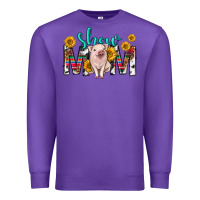 Purple show mom mothers day Premium Sweatshirt - texasbilliewilder