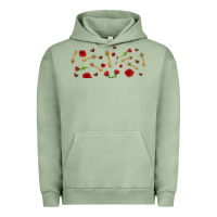Pigment Oil Green rosses and keys Urban Hoodie - AdoDesignShop