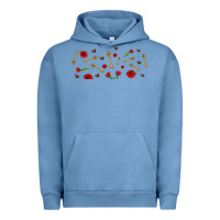 Pigment Pebble Blue rosses and keys Urban Hoodie - AdoDesignShop