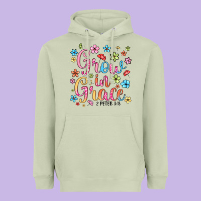 Grow In Grace Heavyweight Hoodie Designed By Texasbilliewilder