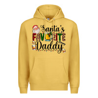 Antique Gold santa's favorite daddy Premium Hoodie - AdoDesignShop
