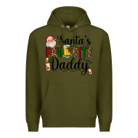 Army Green santa's favorite daddy Premium Hoodie - AdoDesignShop