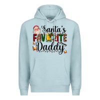 Blue Mist santa's favorite daddy Premium Hoodie - AdoDesignShop