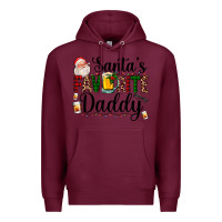 Burgundy santa's favorite daddy Premium Hoodie - AdoDesignShop