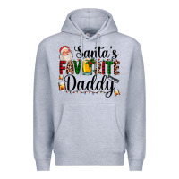 Heather Grey santa's favorite daddy Premium Hoodie - AdoDesignShop