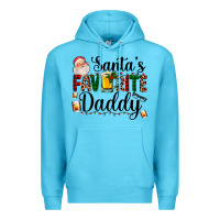 Ocean Blue santa's favorite daddy Premium Hoodie - AdoDesignShop