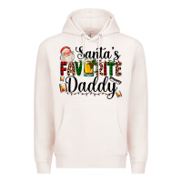 Pale Pink santa's favorite daddy Premium Hoodie - AdoDesignShop