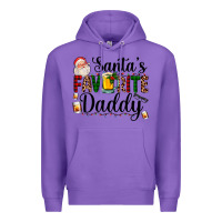 Purple santa's favorite daddy Premium Hoodie - AdoDesignShop
