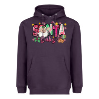 Plum pink santa baby christmas Heavyweight Hoodie - Zillion Design Studio