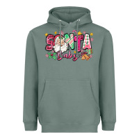 Sage pink santa baby christmas Heavyweight Hoodie - Zillion Design Studio