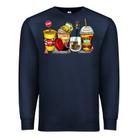 Navy bus driver coffee cups Premium Sweatshirt - Zillion Design Studio