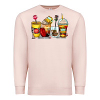 Pale Pink bus driver coffee cups Premium Sweatshirt - Zillion Design Studio