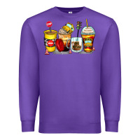 Purple bus driver coffee cups Premium Sweatshirt - Zillion Design Studio