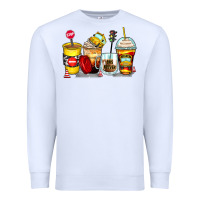 White bus driver coffee cups Premium Sweatshirt - Zillion Design Studio