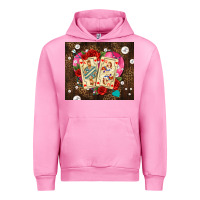 Fuchsia Pink playing cards and pearls Urban Hoodie - AdoDesignShop