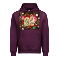 Mauve Wine playing cards and pearls Urban Hoodie - AdoDesignShop