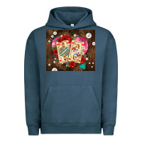 Pigment Midnight Navy playing cards and pearls Urban Hoodie - AdoDesignShop