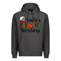 Charcoal Heather santa's favorite secretary Premium Hoodie - AdoDesignShop