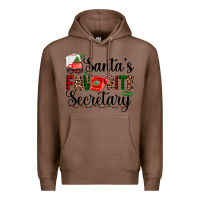 Chestnut santa's favorite secretary Premium Hoodie - AdoDesignShop