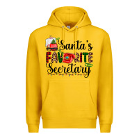 Lemon santa's favorite secretary Premium Hoodie - AdoDesignShop