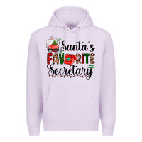 Lilac santa's favorite secretary Premium Hoodie - AdoDesignShop