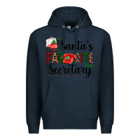 Navy santa's favorite secretary Premium Hoodie - AdoDesignShop