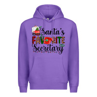 Purple santa's favorite secretary Premium Hoodie - AdoDesignShop