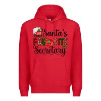 Red santa's favorite secretary Premium Hoodie - AdoDesignShop