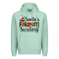 Seafoam santa's favorite secretary Premium Hoodie - AdoDesignShop