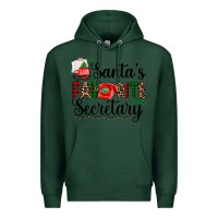 Sports Green santa's favorite secretary Premium Hoodie - AdoDesignShop