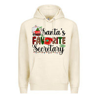 Tofu santa's favorite secretary Premium Hoodie - AdoDesignShop