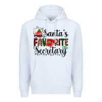White santa's favorite secretary Premium Hoodie - AdoDesignShop
