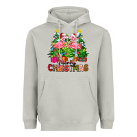 Moon Dust merry christmas flamingo Heavyweight Hoodie - Zillion Design Studio