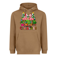 Toasted Coconut merry christmas flamingo Heavyweight Hoodie - Zillion Design Studio