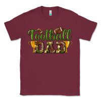 Burgundy football dad Classic Tee - BundleAndBundleShop