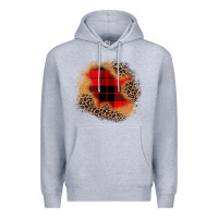 Heather Grey christmas patch Premium Hoodie - JahusDesignShop