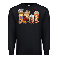 Black bakery coffee cups Premium Sweatshirt - Zillion Design Studio