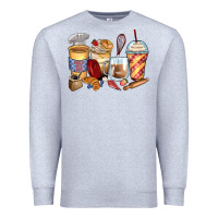 Heather Grey bakery coffee cups Premium Sweatshirt - Zillion Design Studio