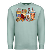 Seafoam bakery coffee cups Premium Sweatshirt - Zillion Design Studio