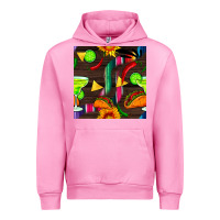 Fuchsia Pink margarita and taco seamless pattern Urban Hoodie - BundleAndBundleShop