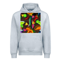 Heather Grey margarita and taco seamless pattern Urban Hoodie - BundleAndBundleShop