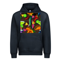 Navy margarita and taco seamless pattern Urban Hoodie - BundleAndBundleShop