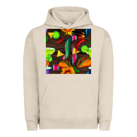 Pigment French Oak margarita and taco seamless pattern Urban Hoodie - BundleAndBundleShop